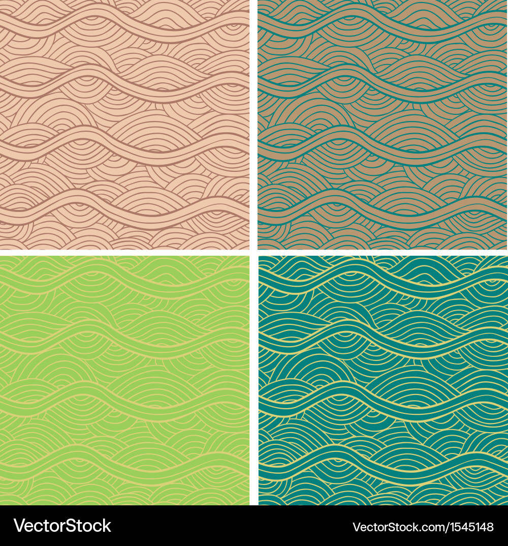 Abstract seamless patterns set vector image