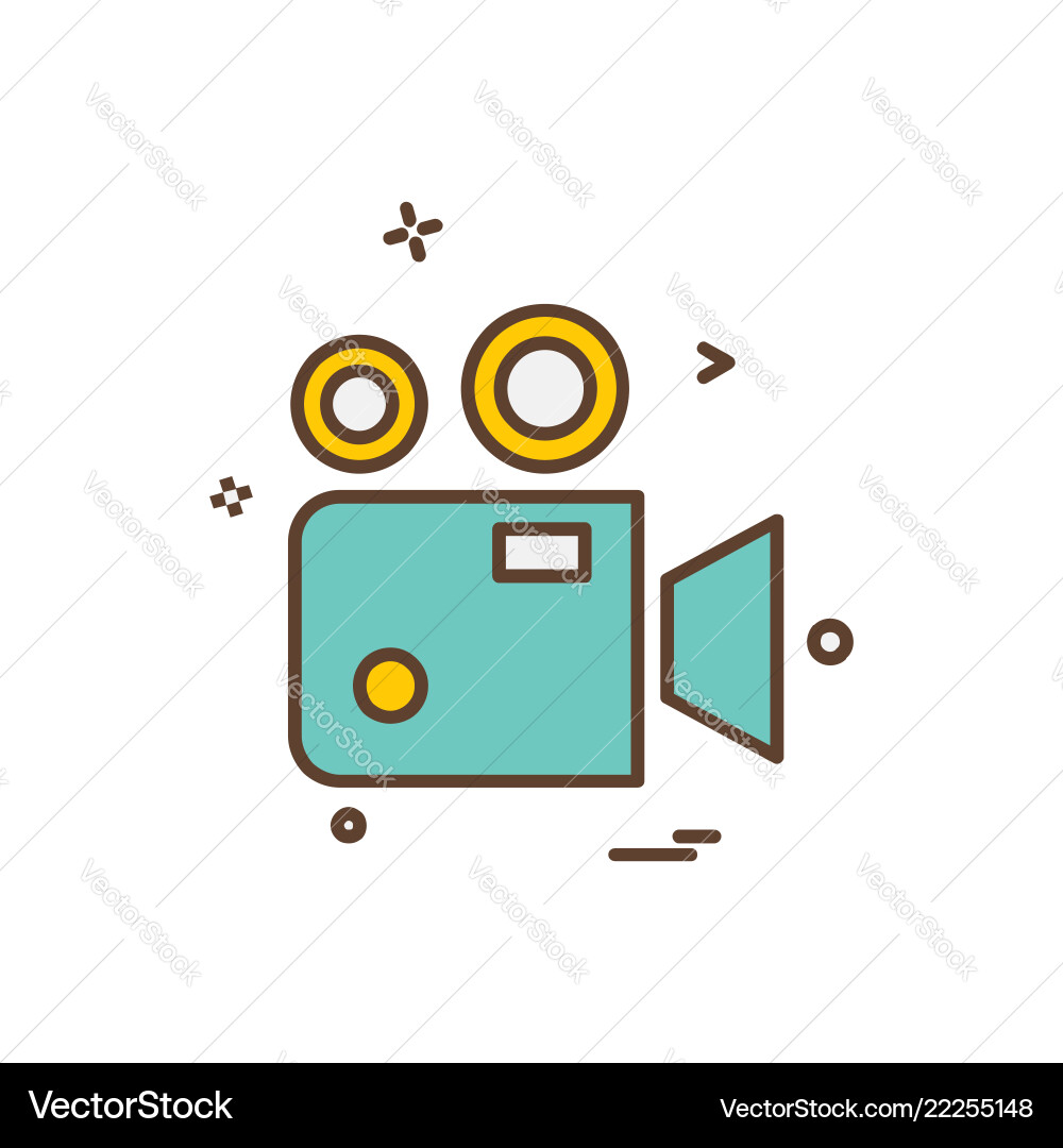 Camcoder Icon Design Vektorbild