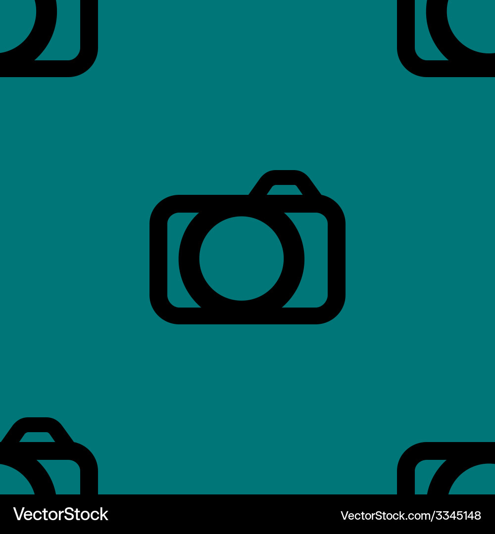 Camera web icon flat design seamless pattern Vector Image