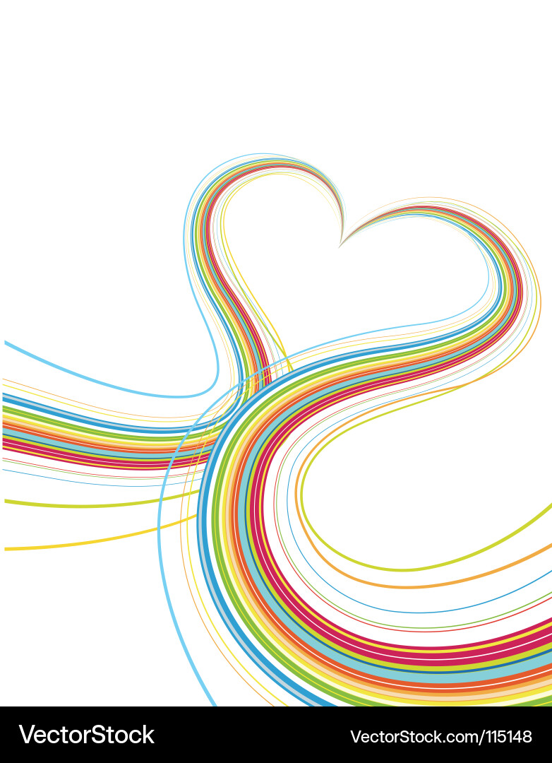 Colorful Swirl Lines vector image