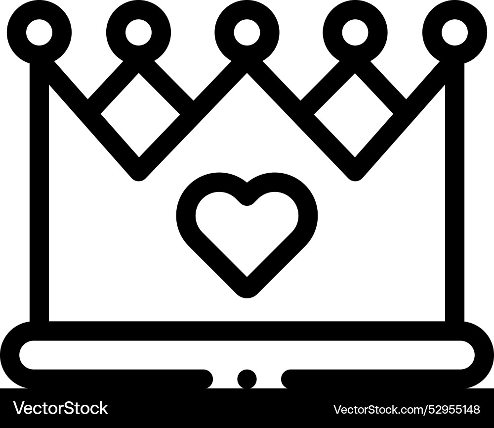 Crown icon thin linear style design isolated Crown icon thin linear style design isolated vector image