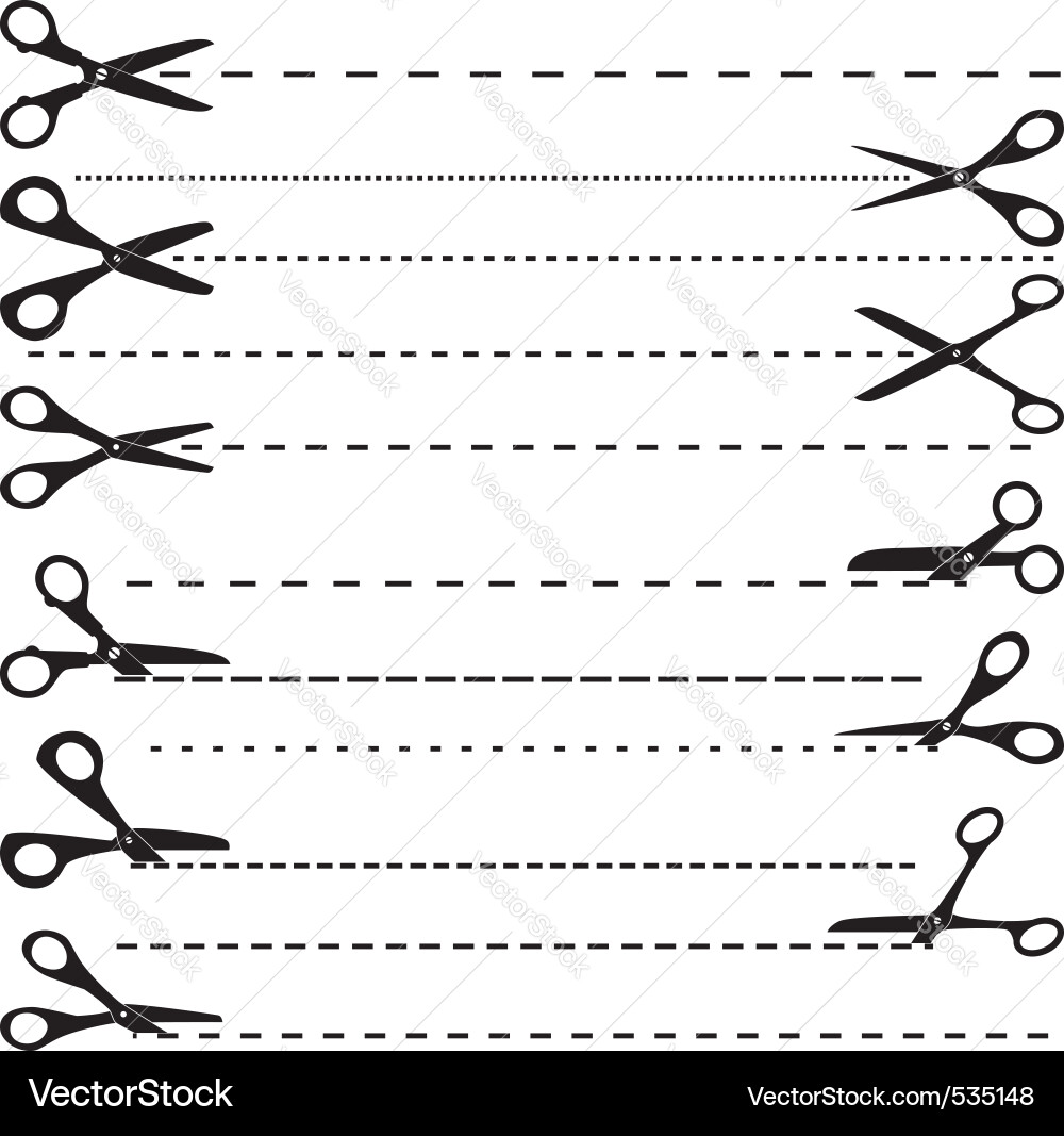 Cutting Scissors Set vector image