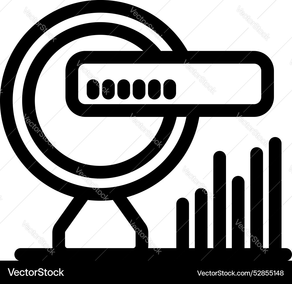 Digital device analyzing sound waves Vector Image