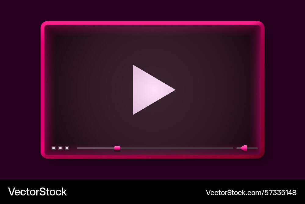 Frame landing page design internet video browser vector image