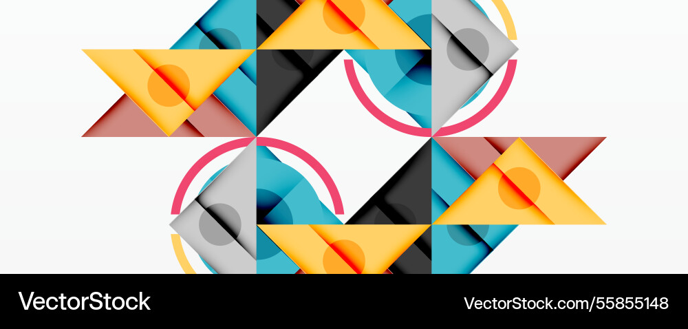 Geometric abstract design with layered triangles Geometric abstract design with layered triangles vector image