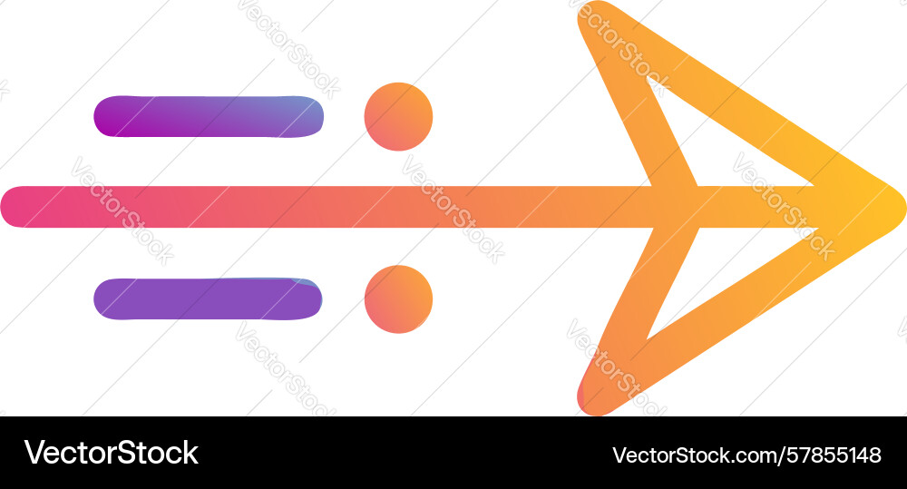 Gradient speed arrow progress indicator design Vector Image
