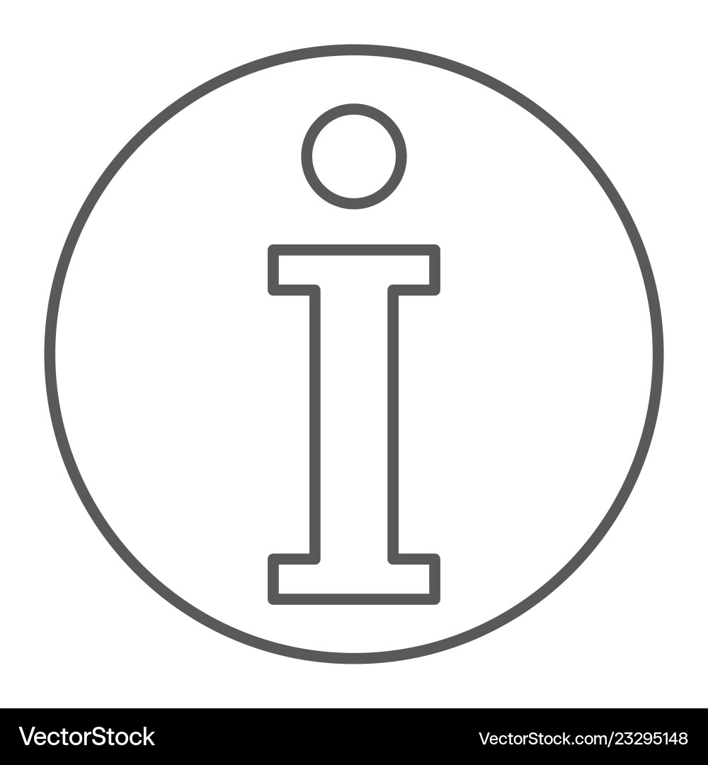 Info thin line icon help and inform information Vector Image