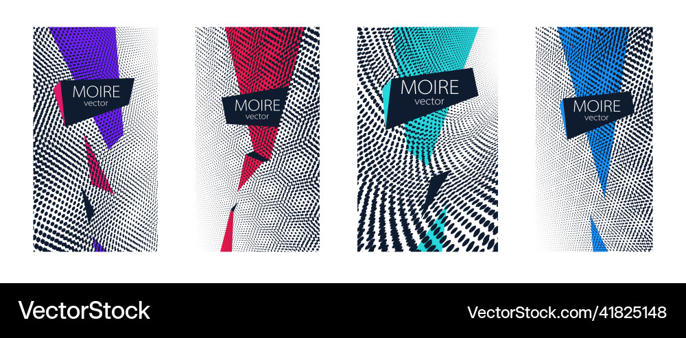 Moire pattern dots abstract backgrounds Moire pattern dots abstract backgrounds Vector Image