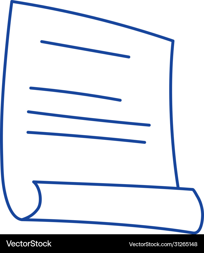 Paper document file page isolated icon design Vector Image