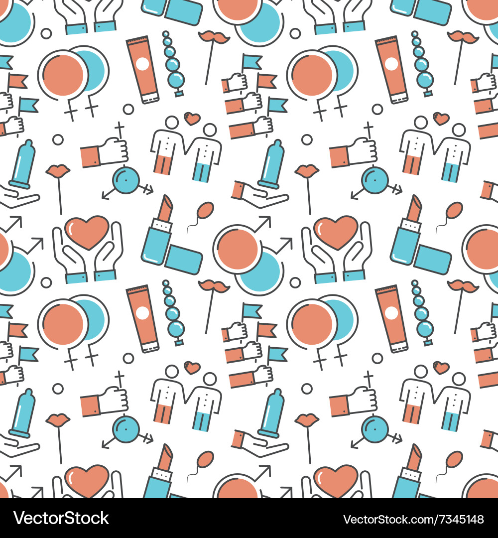 Sexual Minority Icon Pattern vector image