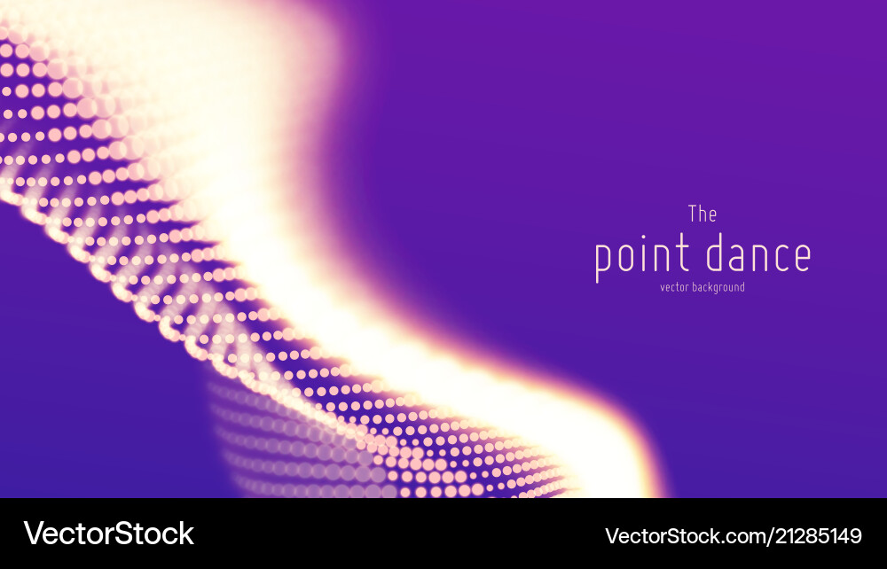 Abstract violet particle wave points array Abstract violet particle wave points array Vector Image