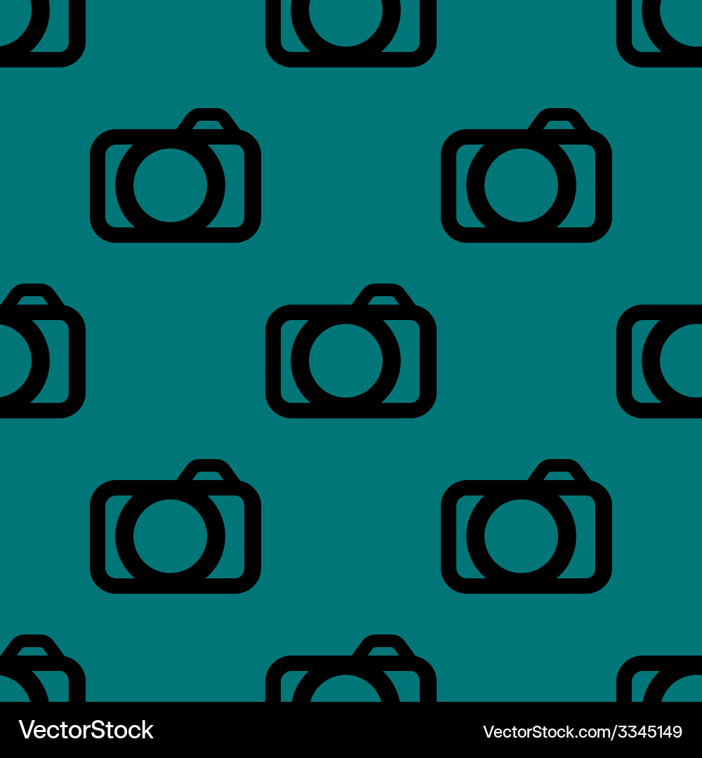 Camera web icon flat design seamless pattern vector image