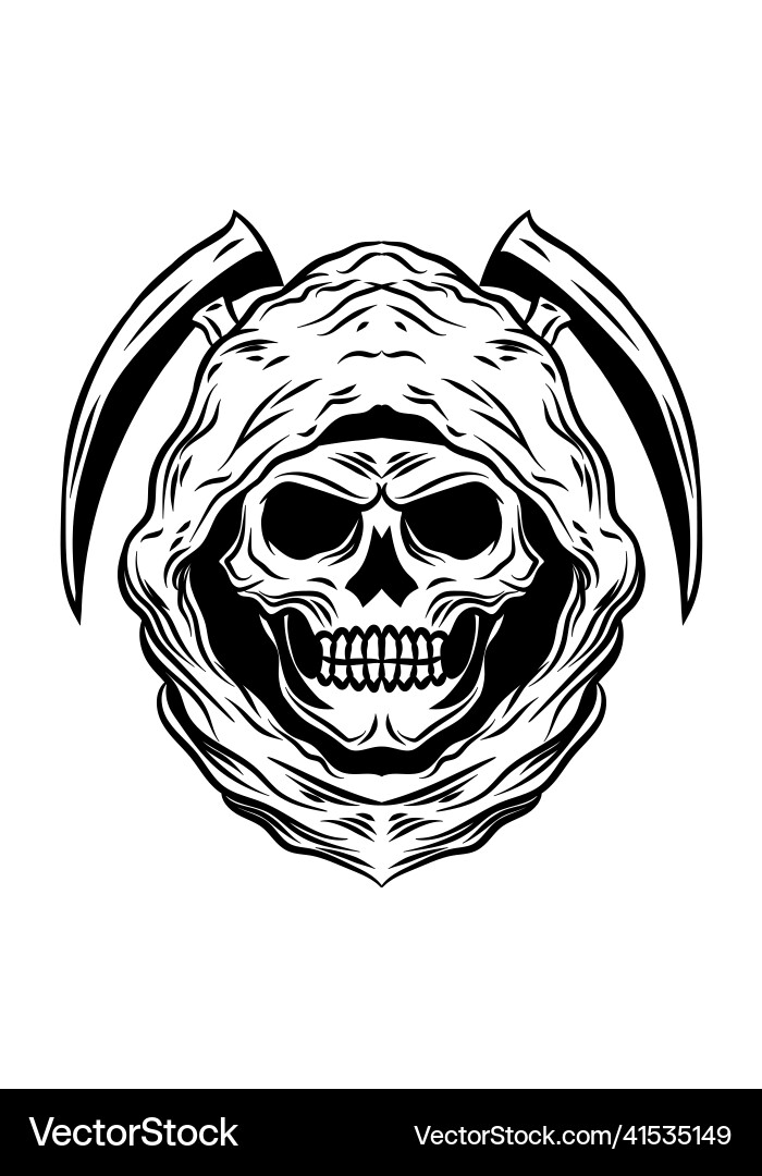 Dark Skull Killer vector image