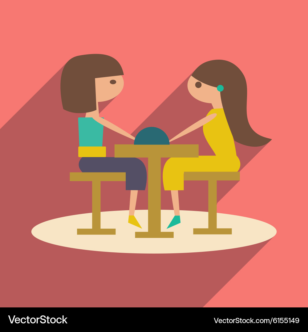 Flat with shadow icon and mobile application vector image
