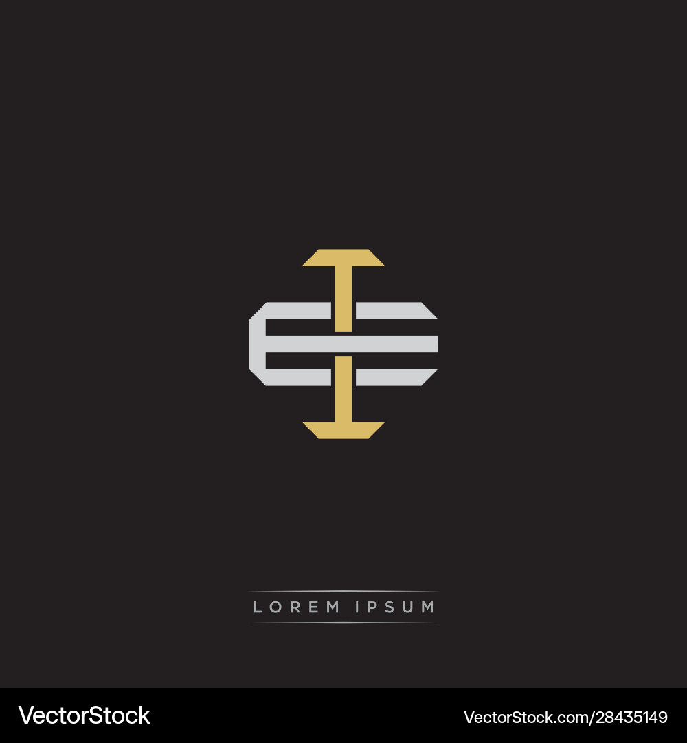Ie initial letter overlapping interlock logo Vector Image