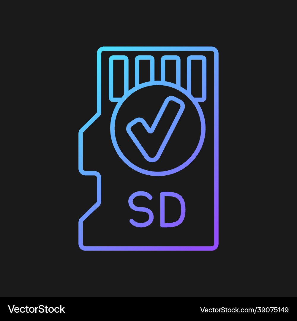 Includes memory card gradient manual label icon Includes memory card gradient manual label icon Vector Image