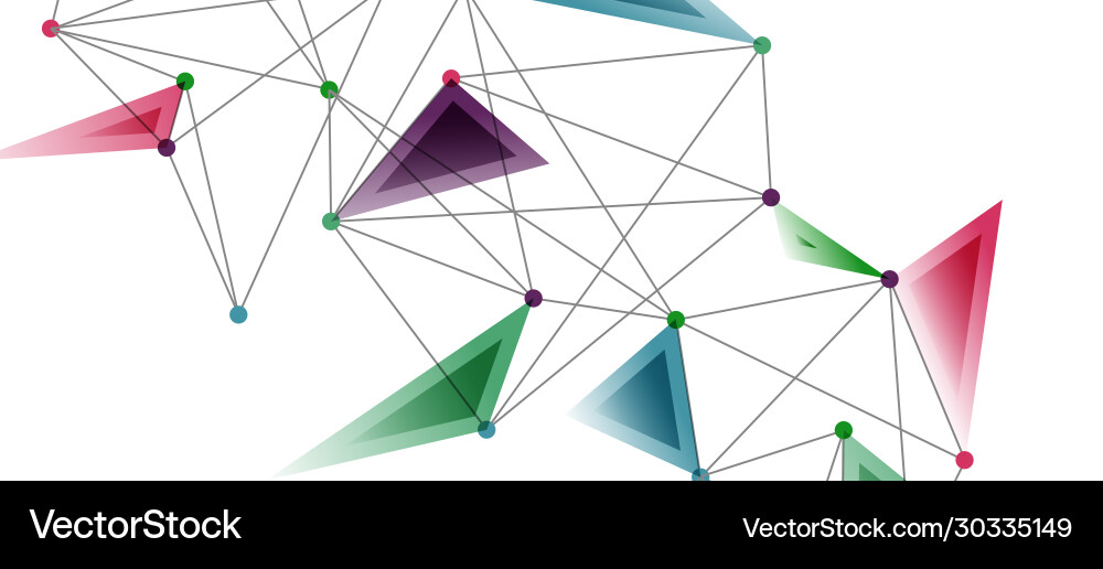 Line points connections triangular technology Line points connections triangular technology Vector Image