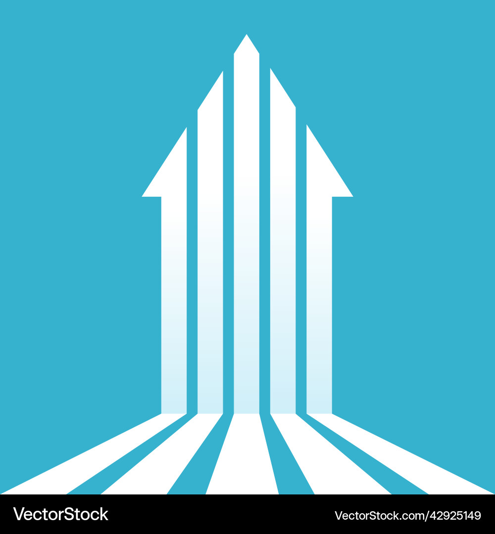 Merging Arrows - Unity & Growth vector image