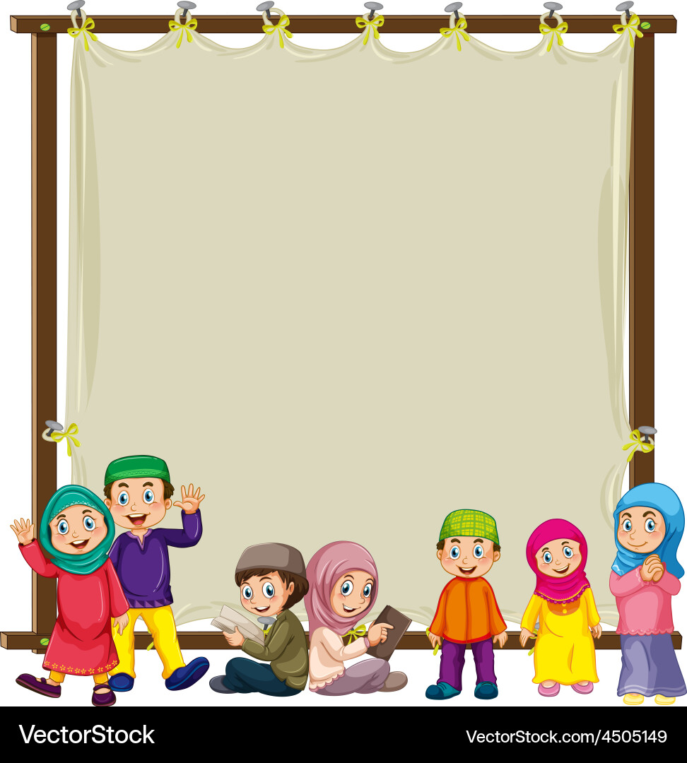 Muslim and sign Royalty Free Vector Image - VectorStock