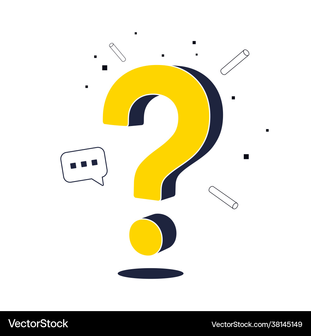 Question Mark Web Page FAQ vector image