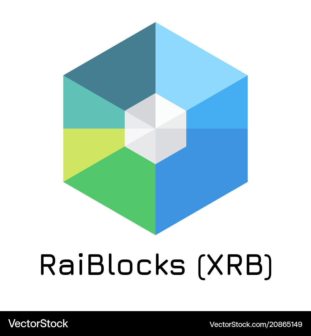 Raiblocks xrb crypto coin – Royalty-Free Vector | VectorStock