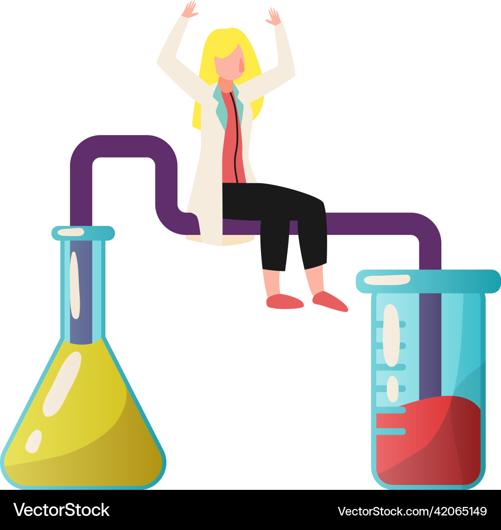 Science flat icon Royalty Free Vector Image - VectorStock