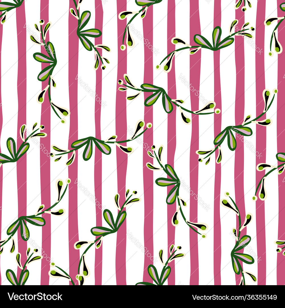 Seamless creative botay pattern with green random Vector Image