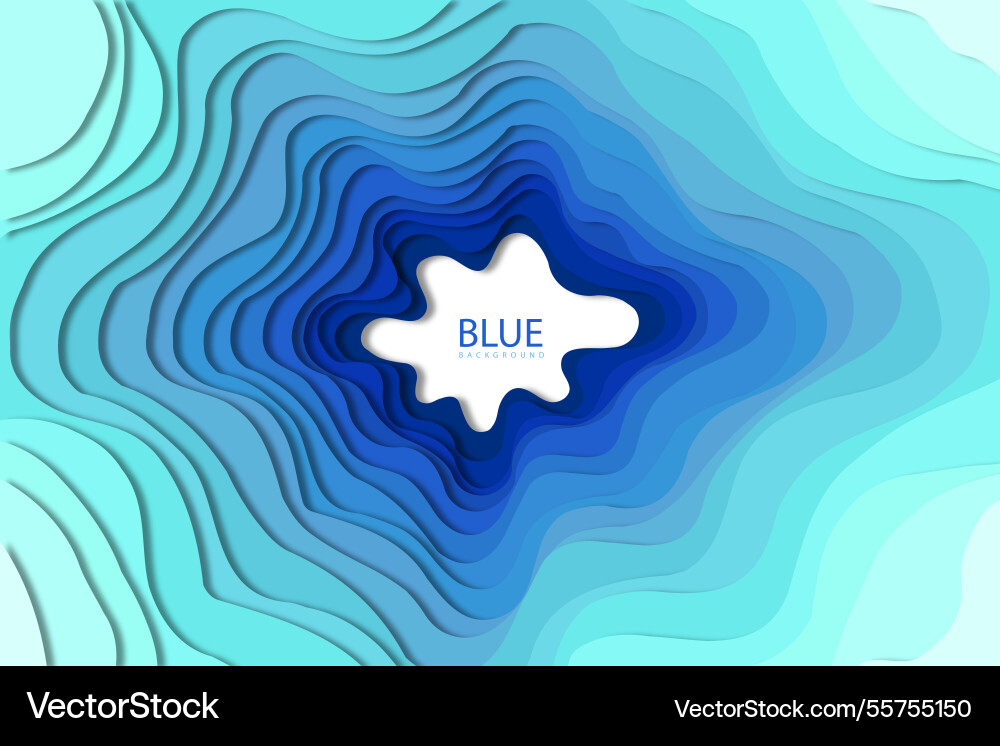 Abstract blue background with flat design Vector Image