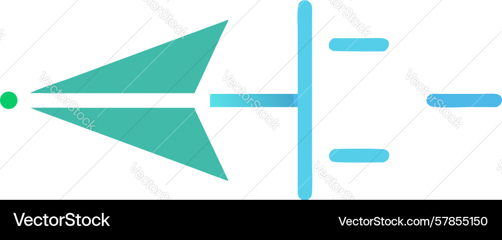 Abstract speed arrow with dash lines icon design vector image