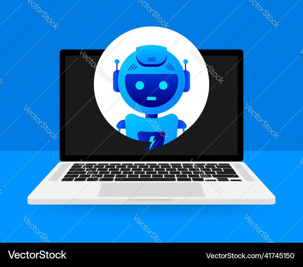 Chatbot icon concept chat bot or chatterbot Vector Image