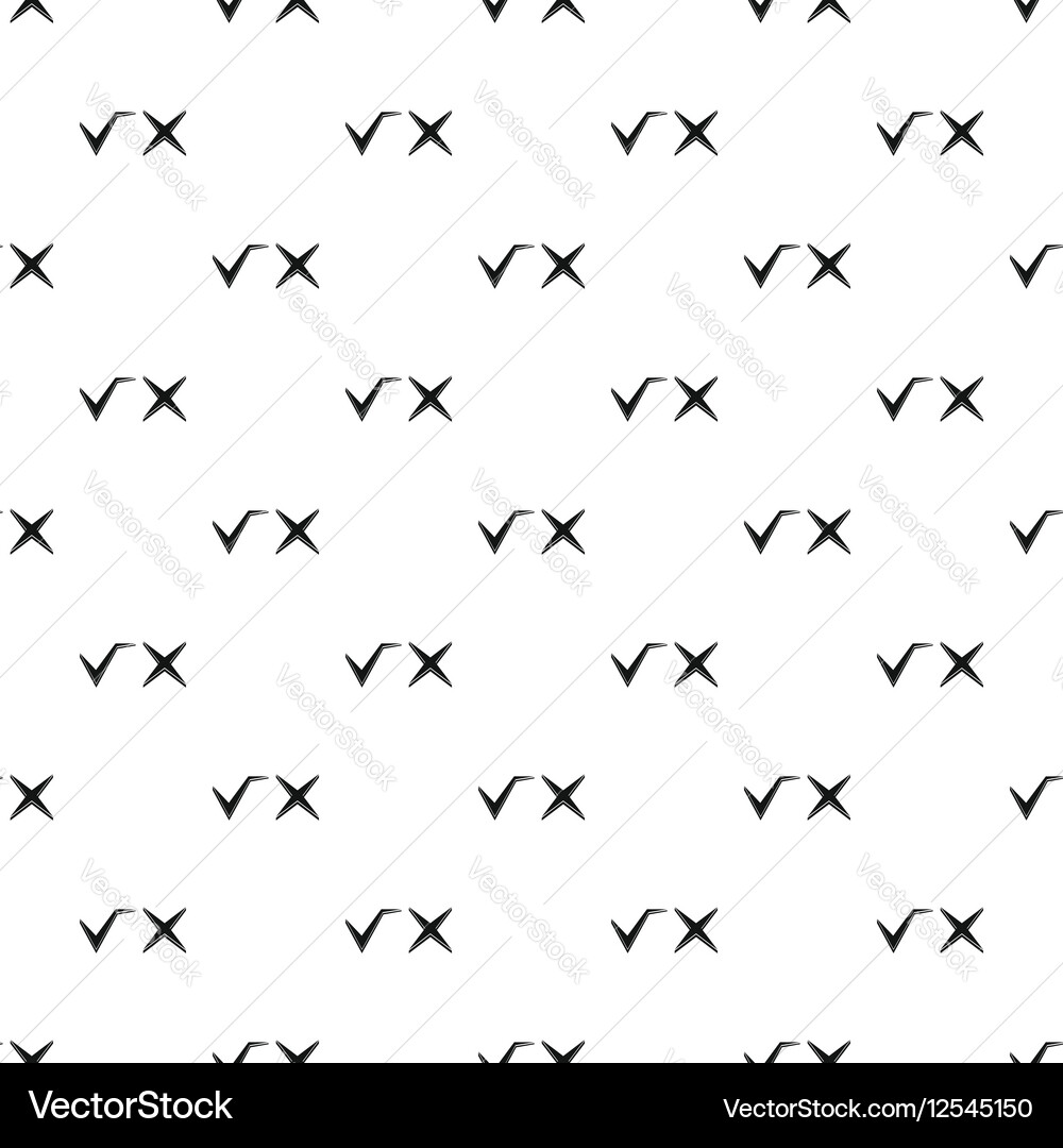 Check marks pattern simple style vector image