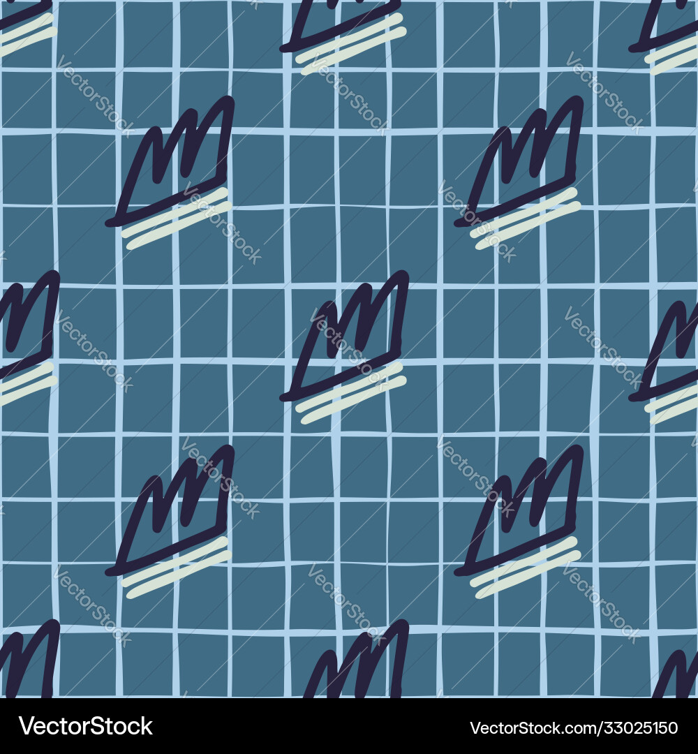 Diagonal seamless pattern with dark contoured Vector Image