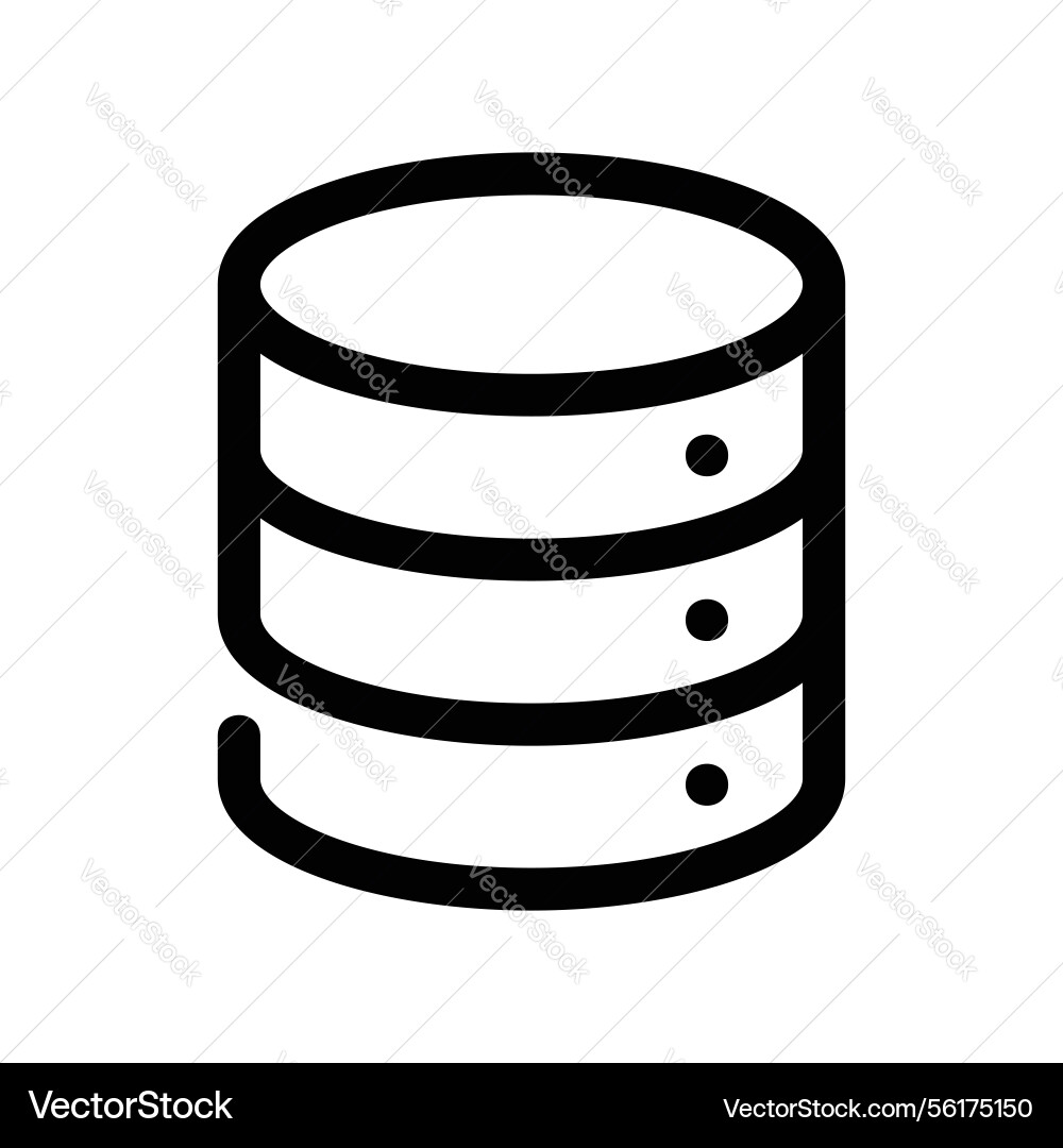 Graphic icon representing a stack of disks Vector Image