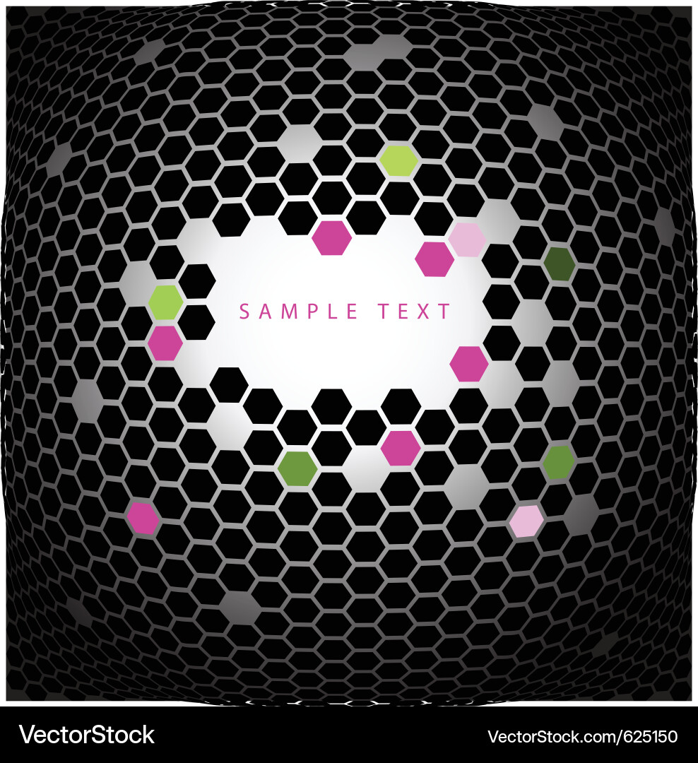 Hexagonal Grid Pattern Vector Image