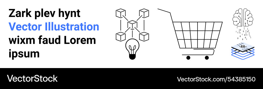 Innovative concept with blockchain network Innovative concept with blockchain network vector image