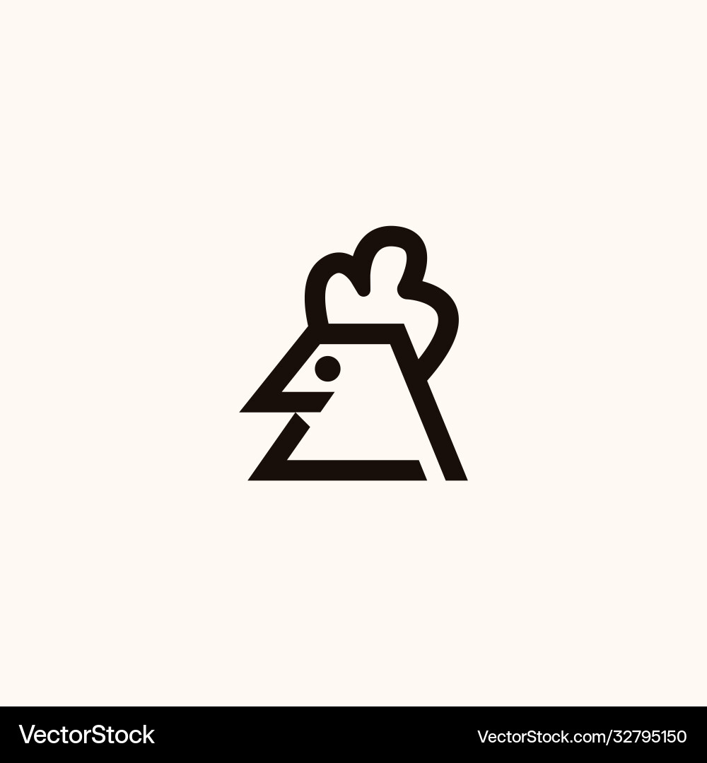 Kreative professionelle trendy rooster line logo Kreative professionelle trendy rooster line logo vektorbild
