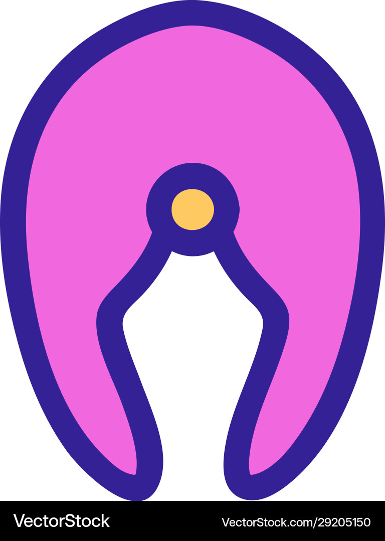 Tuna Filet Symbol isolierte Kontur Symbol Tuna Filet Symbol isolierte Kontur Symbol Vektorbild