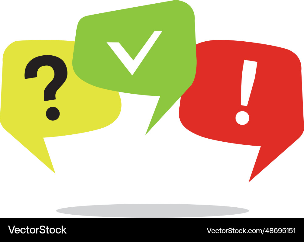 Colorful message box with question mark Colorful message box with question mark vector image