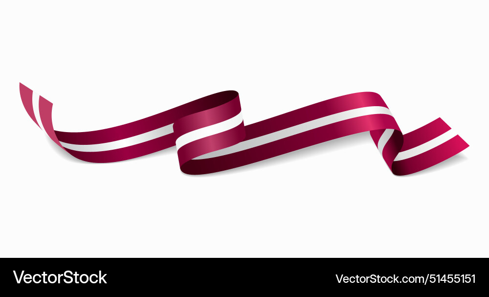 Latvian Flag Wavy Pattern Vector Image