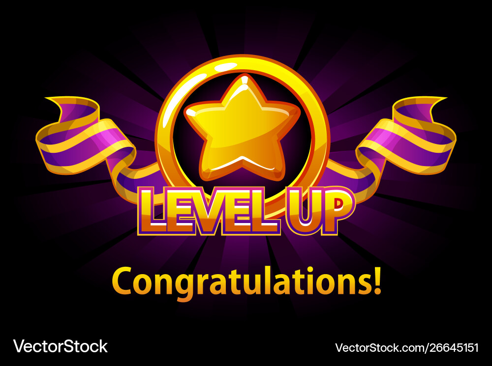 Level Up Game Icon Vector Image