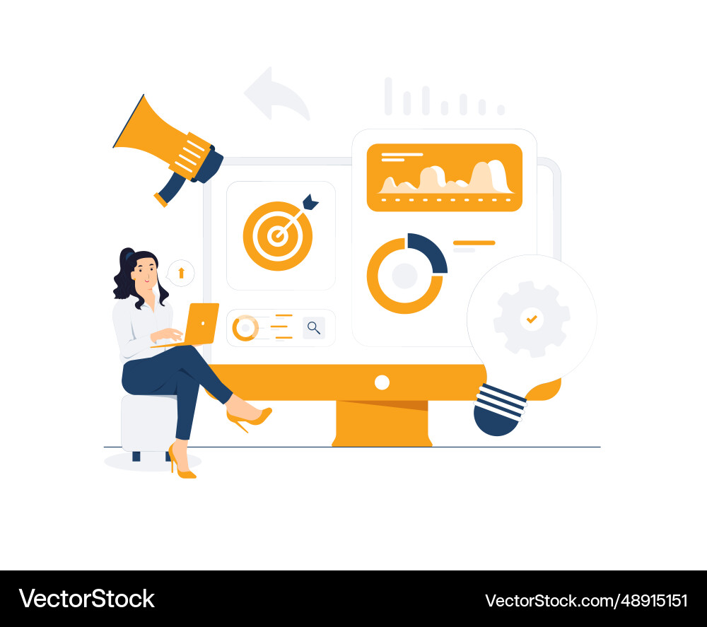 Statistical and data analysis for business Statistical and data analysis for business vector image