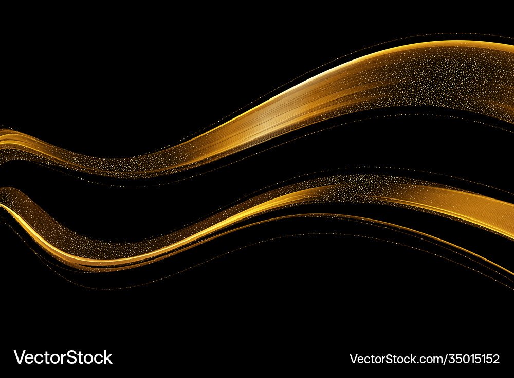 Abstract shiny color gold wave design element Abstract shiny color gold wave design element vector image