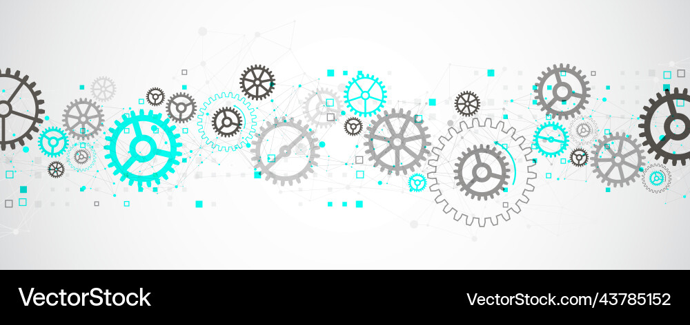 Abstract technological background with cogwheels Abstract technological background with cogwheels vector image
