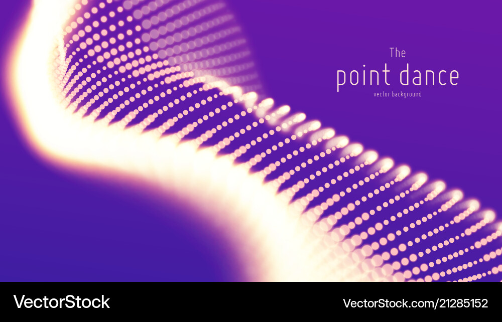 Abstract violet particle wave points array Abstract violet particle wave points array vector image