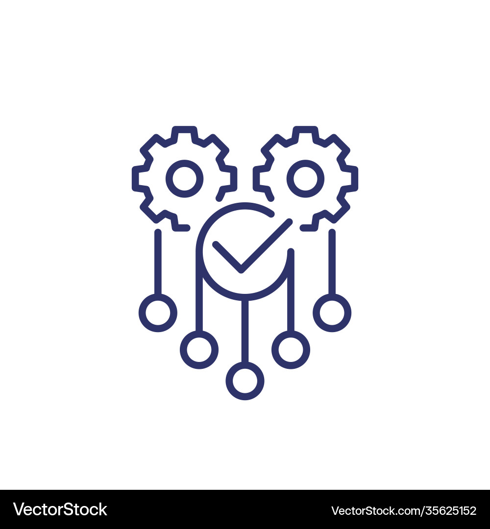 Automation and optimization icon on white line Vector Image