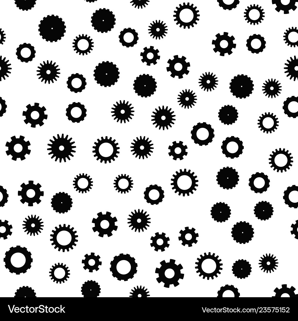 Cog wheel seamless pattern clockwork Cog wheel seamless pattern clockwork vector image