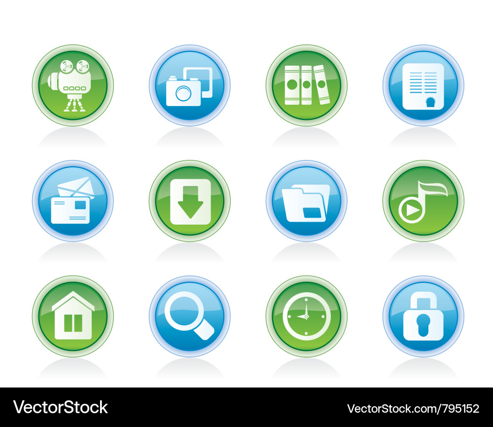Computer and website icons Vector Image