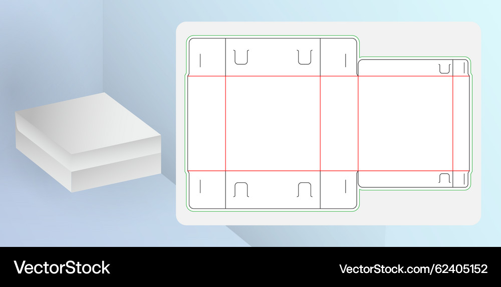 Teplate Rice Box Die Cut Rice Box Packaging Templates – Royalty-Free Vector | VectorStock