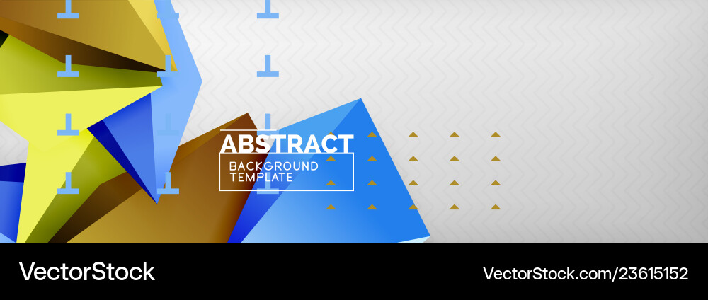 Dynamic 3D Triangle Background vector image