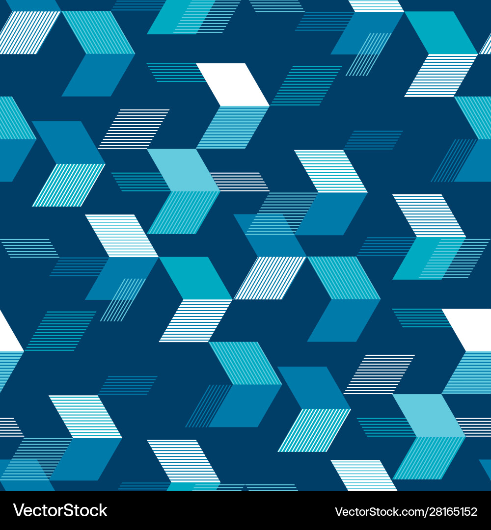 Dynamic Blue Arrow Pattern vector image